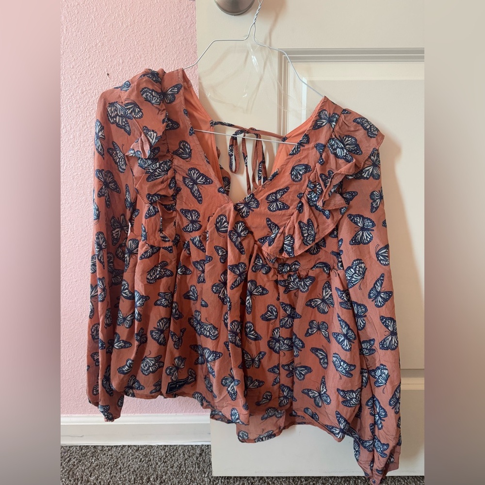 NWT Simply Southern Butterfly Blouse